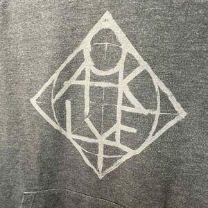 Oakley Womens Gray Graphic Print Hoodie Sweatshirt‎ M Medium Kangaroo Pocket